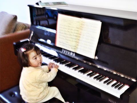 宝宝弹钢琴